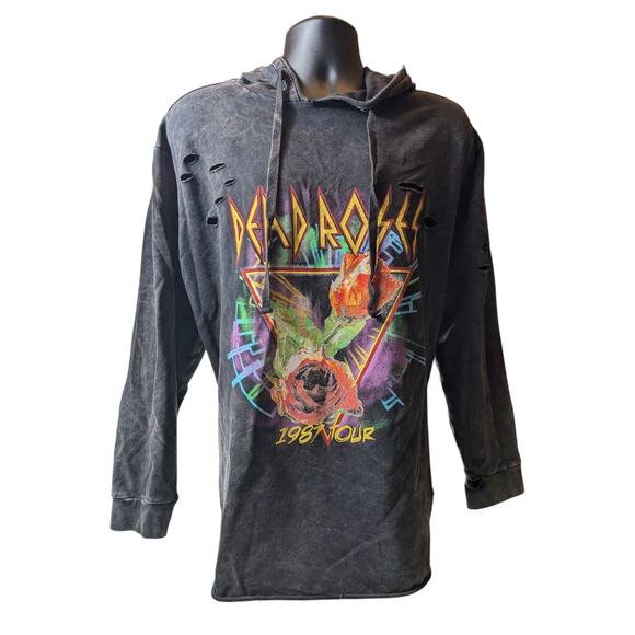 Torrid Hoodie Dead Roses 80s Tour Women 3X Distressed Sweatshirt Vintage Band - Picture 15 of 16